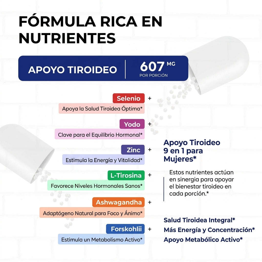 Fórmula Rica en Nutrientes 607 mg por Porción - Cápsula y Adaptógenos