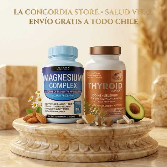 Pack Dúo Día y Noche | Magnesio Complex 8 + Thyroid Support - Protocolo Vital Completo