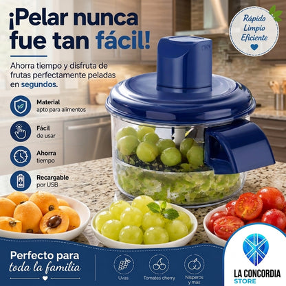 PELADOR ELÉCTRICO AUTOMÁTICO 360° (FRUTAS Y VERDURAS) - RECARGABLE USB