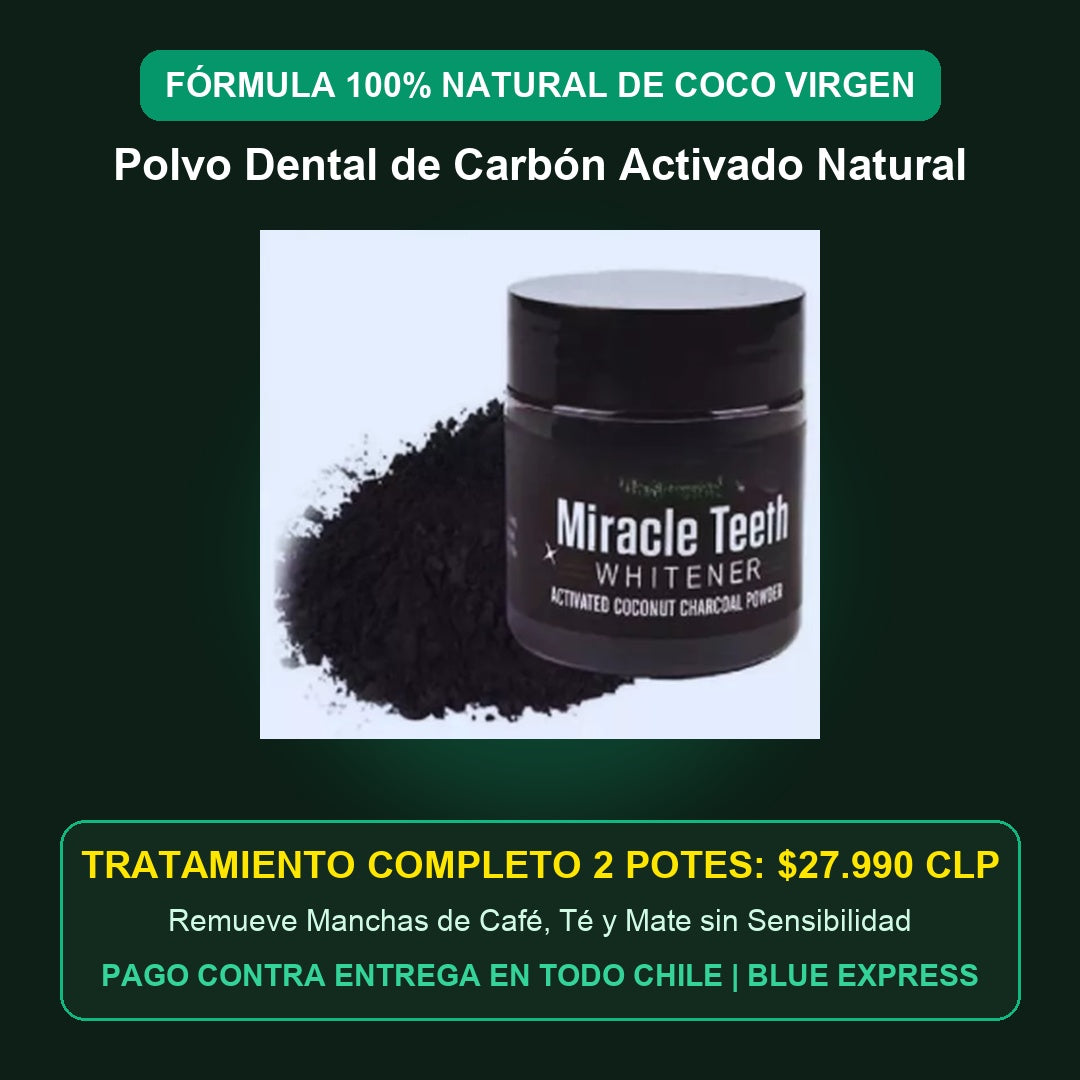 Afiche Oficial Polvo Dental de Carbón Activado de Coco Natural