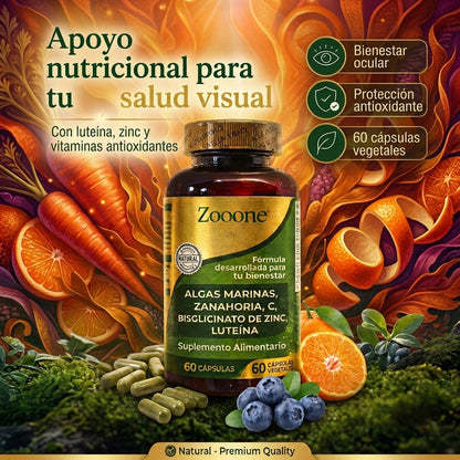 ZOOONE™ VISION PRO: SUPLEMENTO NATURAL PARA LA SALUD OCULAR - 60 CÁPSULAS / ¡LLEVA LA 2da UNIDAD CON UN 50% DCTO!