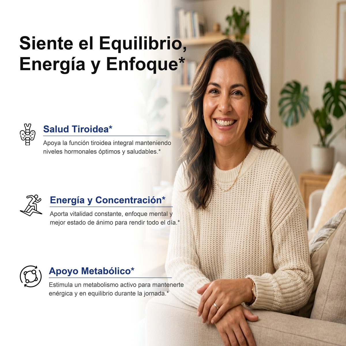 Siente el Equilibrio, Energía y Enfoque - Salud Tiroidea y Apoyo Metabólico