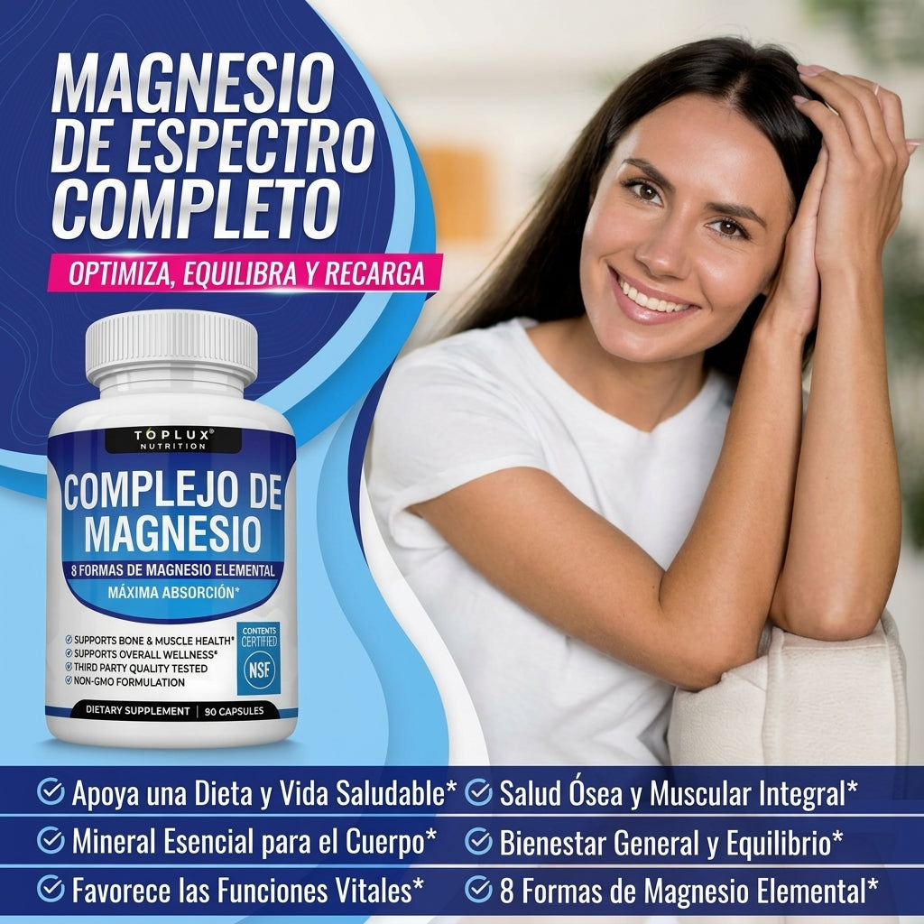 Magnesio de Espectro Completo - Optimiza, Equilibra y Recarga