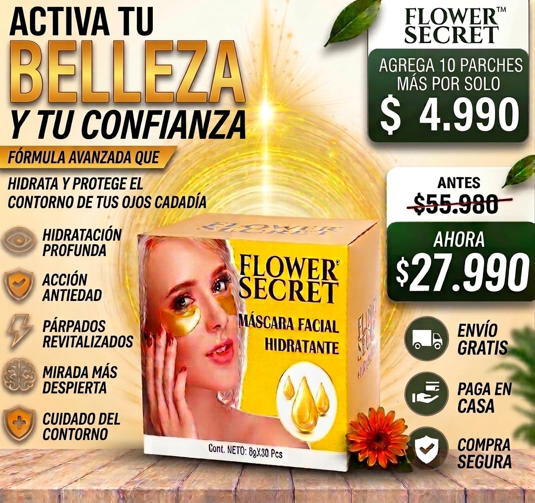 PARCHES DE HIDROGEL DE ORO, PARA OJERAS (30 UNIDADES) - ¡LLEVA 10 UNIDADES MÁS POR SOLO $ 4.990!